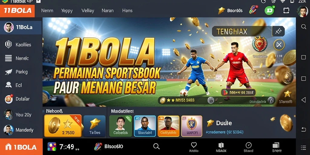 Screenshot 11BOLA menampilkan antarmuka taruhan olahraga yang menarik.