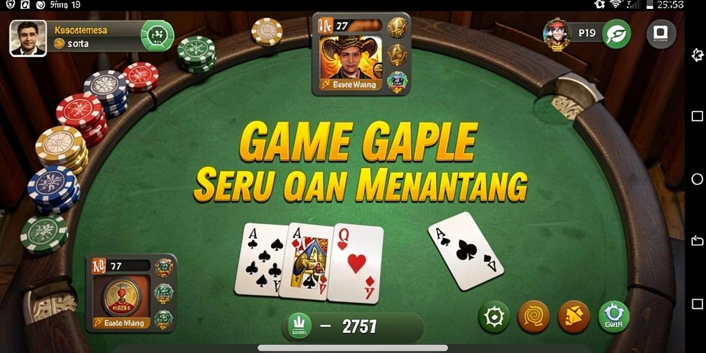 Screenshot gameplay Gaple di aplikasi 2757 yang menarik.