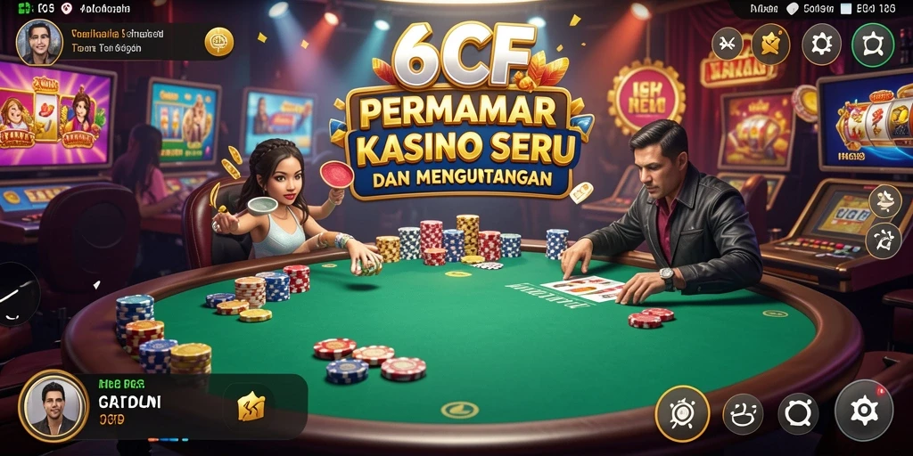 Tampilan utama game Kasino 6CF yang mendebarkan dan menarik.