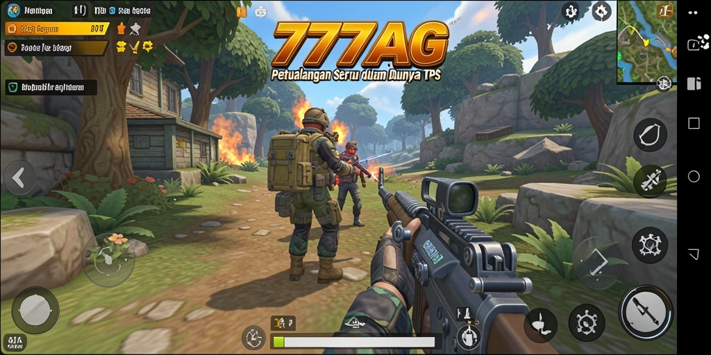 Gameplay seru dari 777AG dengan aksi TPS.