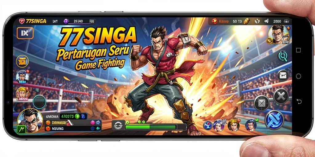 Gameplay seru dalam 77SINGA dengan pertarungan epik.