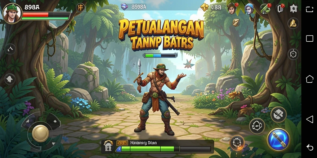 Screenshot utama 898A menampilkan aksi petualangan yang mendebarkan.