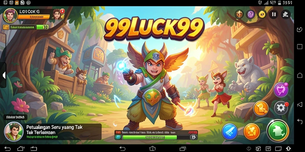Screenshot gameplay 99LUCK99 yang menampilkan dunia petualangan yang menakjubkan.
