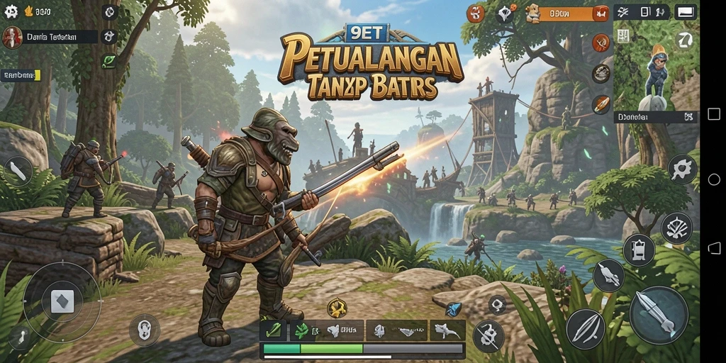 Skrinsut gameplay 9ET menampilkan petualangan di dunia terbuka.