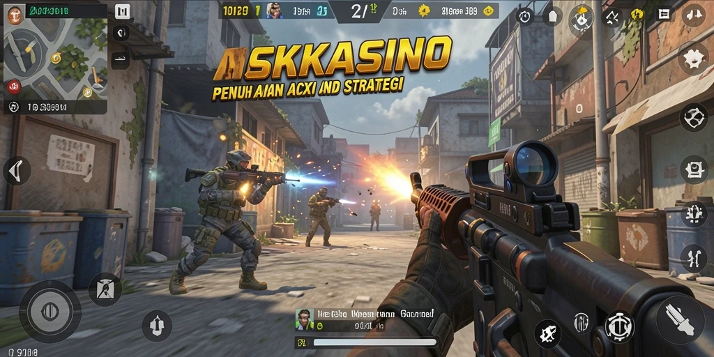 Gameplay intens dari ASKASINO yang penuh aksi FPS.