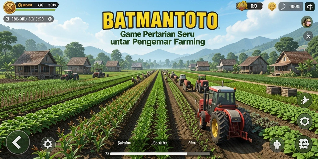 Tampilan menarik dari gameplay <strong>BATMANTOTO</strong> saat mengelola ladang pertanian.