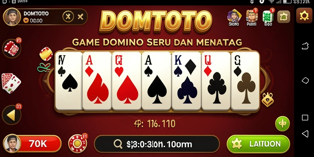 Screenshot gameplay DOMTOTO yang menggambarkan keseruan bermain.