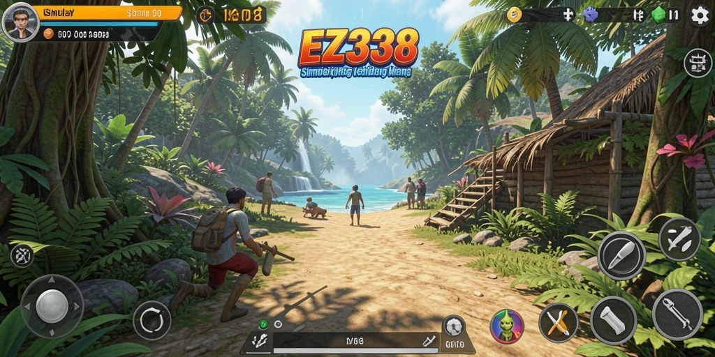 Gameplay menarik dalam EZ338 yang menggambarkan simulasi kehidupan sehari-hari.