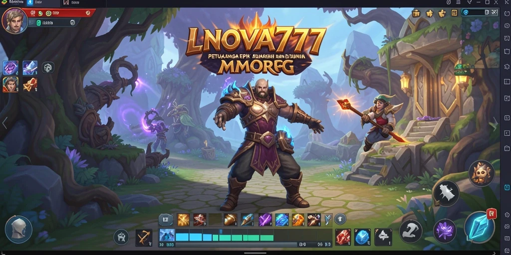 Screenshot LNOVA777 menampilkan aksi fantasi yang mendebarkan dalam MMORPG.