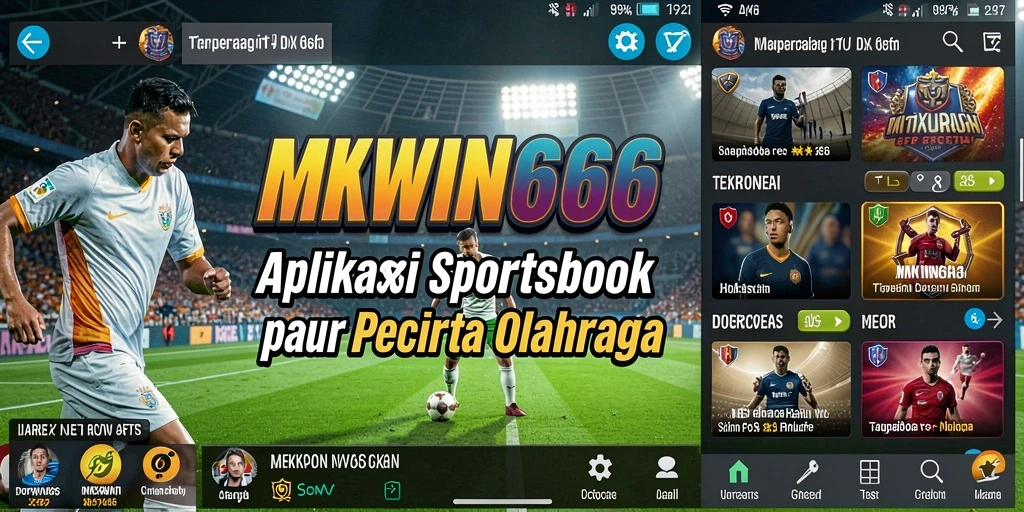 Screenshot utama MKWIN666 menunjukkan pengguna sedang menikmati taruhan olahraga.