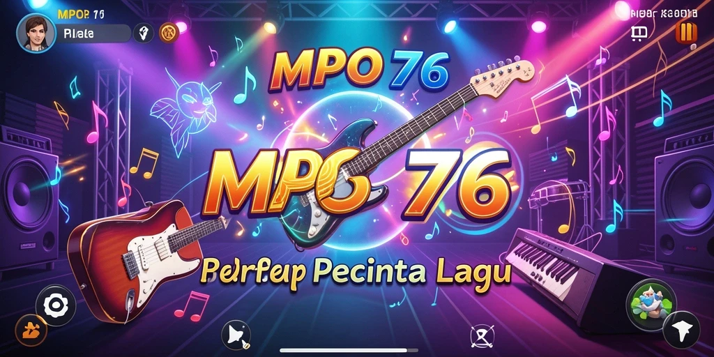 Screenshot MPO76 menunjukkan pengguna bermain dengan antusias dan menikmati musik.