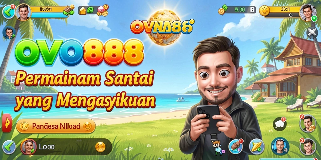Tampilan gameplay OVO88 yang menyenangkan dan penuh warna.