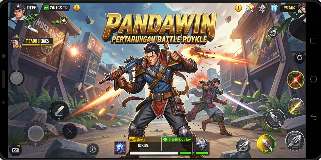 Tampilan gameplay seru dan mendebarkan dari PANDAWIN.