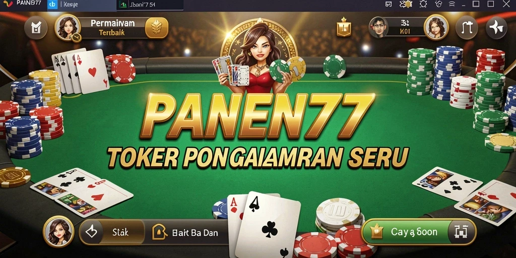 Tampilan gameplay menarik dari permainan Poker di PANEN77.