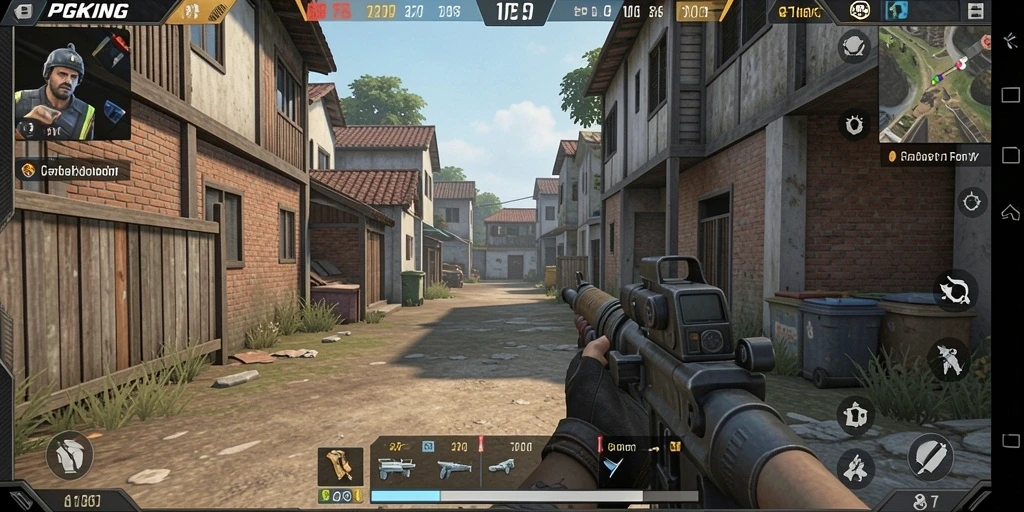 Screenshot PGKING menampilkan pertempuran mendebarkan dalam grafis tinggi.