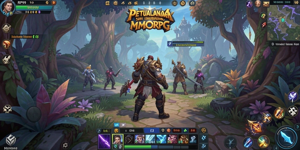 Screenshot gameplay RP99 dengan aksi seru di dunia MMORPG.