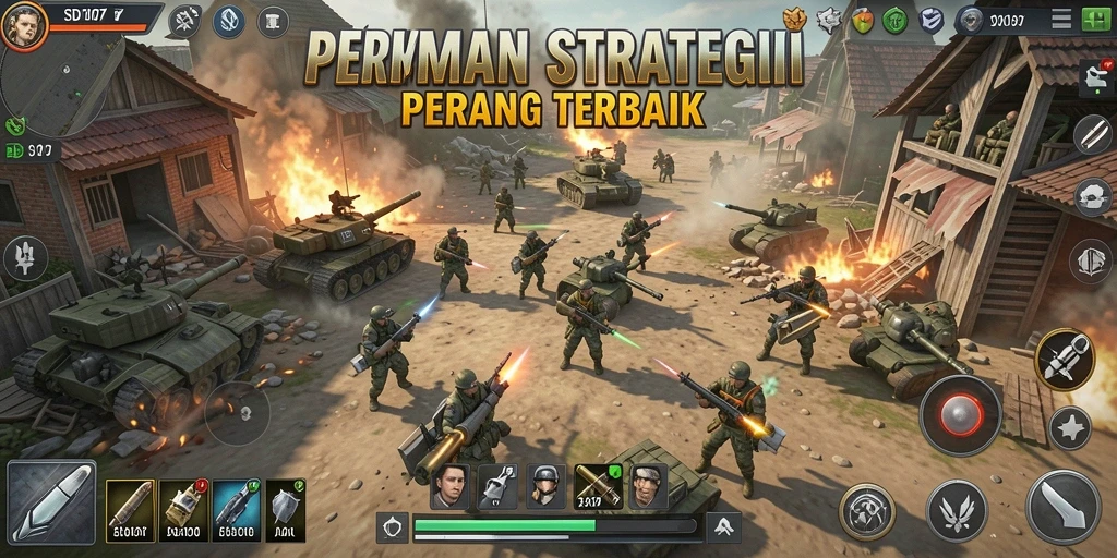 Tangkapan layar gameplay menunjukkan strategi pertempuran yang mendebarkan.