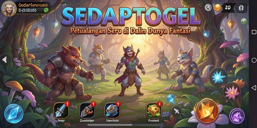 Screenshot gameplay SEDAPTOGEL dengan pemandangan indah dan karakter yang menggugah.