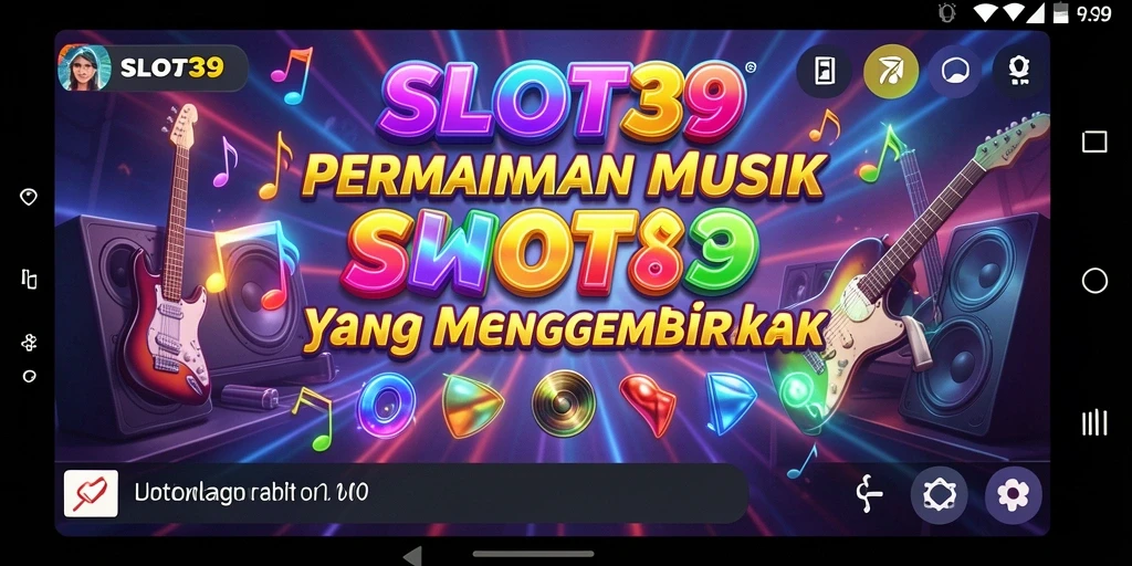 Tampilan gameplay SLOT39 yang menarik dengan berbagai lagu.