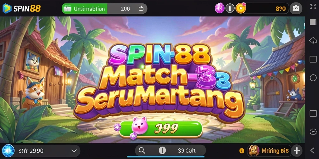 Tampilan gameplay SPIN88 dengan kombinasi warna yang memikat.