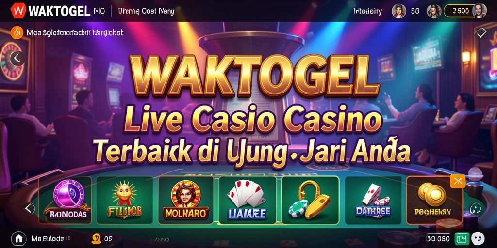 Tampilan gameplay Live Casino yang mendebarkan di WAKTOGEL.